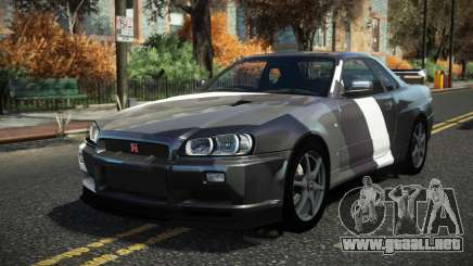 Nissan Skyline R34 Cusvar S14 para GTA 4