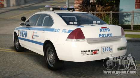 2016 Chevrolet Impala NYPD PCT para GTA San Andreas