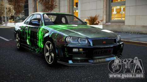 Nissan Skyline R34 JML S10 para GTA 4