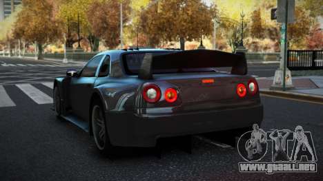 Nissan Skyline R34 Vumelo para GTA 4