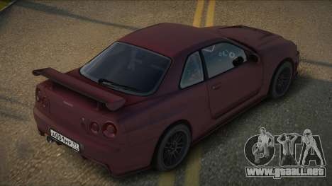 2002 Nissan Skyline R34 para GTA San Andreas