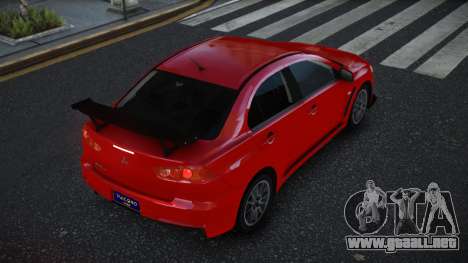 Mitsubishi Lancer Evo X Velcis para GTA 4