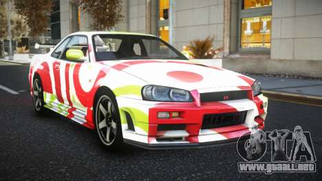 Nissan Skyline R34 JML S2 para GTA 4