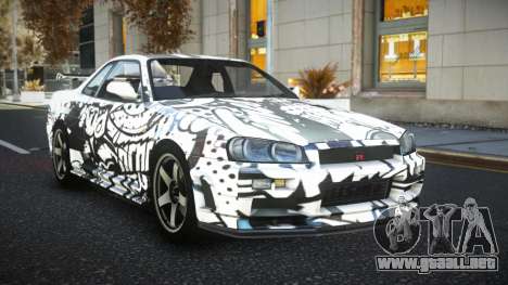Nissan Skyline R34 JML S4 para GTA 4