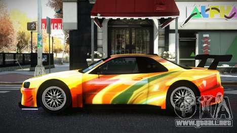 Nissan Skyline R34 YHL S8 para GTA 4