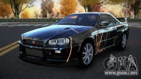 Nissan Skyline R34 Richtiny S8 para GTA 4
