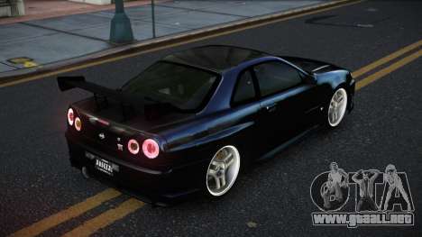 Nissan Skyline R34 Fuvev para GTA 4