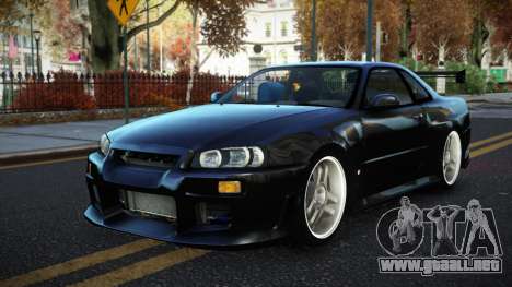 Nissan Skyline R34 Fuvev para GTA 4