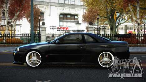 Nissan Skyline R34 Fuvev para GTA 4