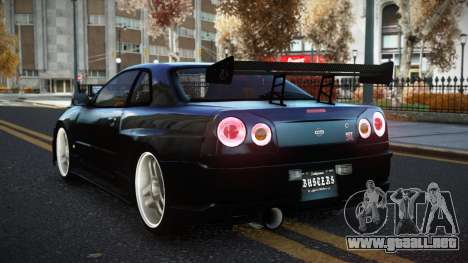 Nissan Skyline R34 Fuvev para GTA 4
