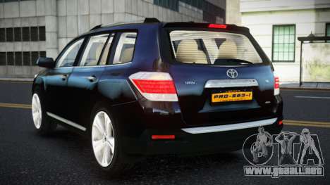 Toyota Highlander Puzipe para GTA 4