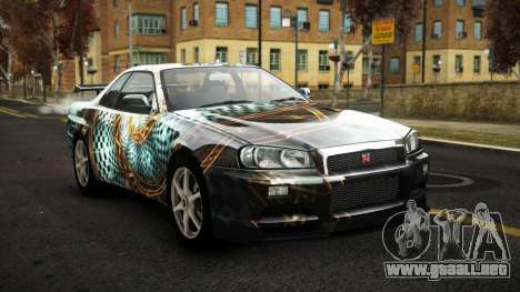 Nissan Skyline R34 Sahunlia S2 para GTA 4