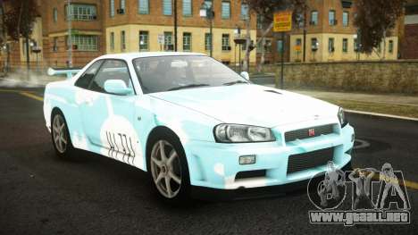 Nissan Skyline R34 Sahunlia S8 para GTA 4