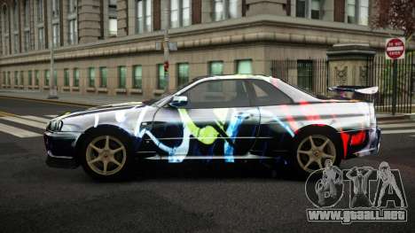 Nissan Skyline R34 Zoelly S9 para GTA 4