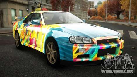 Nissan Skyline R34 Zoelly S6 para GTA 4