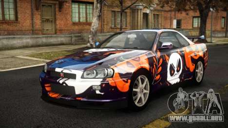 Nissan Skyline R34 Sahunlia S6 para GTA 4