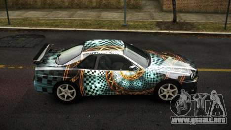 Nissan Skyline R34 Sahunlia S2 para GTA 4