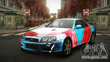 Nissan Skyline R34 Zoelly S10 para GTA 4