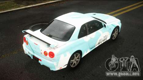 Nissan Skyline R34 Sahunlia S8 para GTA 4