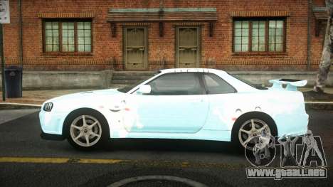 Nissan Skyline R34 Sahunlia S8 para GTA 4