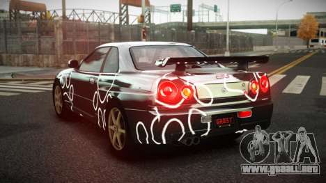 Nissan Skyline R34 Zoelly S5 para GTA 4