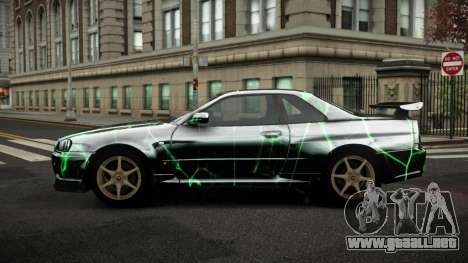 Nissan Skyline R34 Zoelly S8 para GTA 4