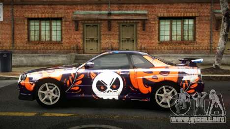 Nissan Skyline R34 Sahunlia S6 para GTA 4