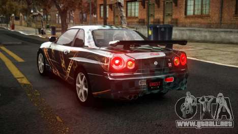 Nissan Skyline R34 Sahunlia S2 para GTA 4