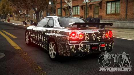 Nissan Skyline R34 Sahunlia S5 para GTA 4