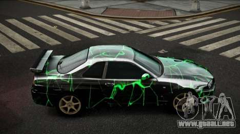 Nissan Skyline R34 Zoelly S8 para GTA 4