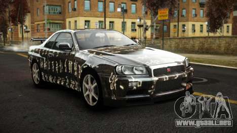 Nissan Skyline R34 Sahunlia S5 para GTA 4