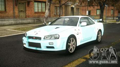 Nissan Skyline R34 Sahunlia S8 para GTA 4