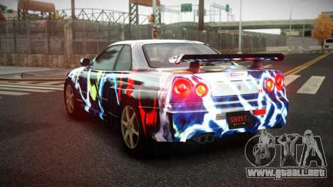 Nissan Skyline R34 Zoelly S9 para GTA 4