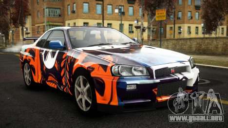 Nissan Skyline R34 Sahunlia S6 para GTA 4