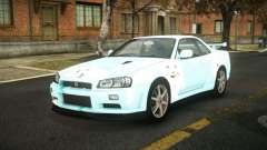 Nissan Skyline R34 Sahunlia S8 para GTA 4