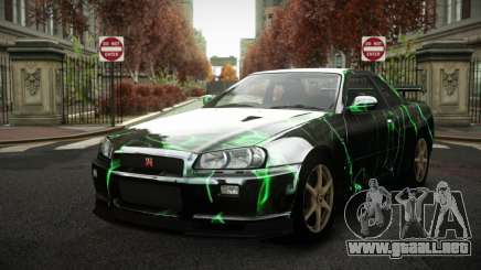 Nissan Skyline R34 Zoelly S8 para GTA 4