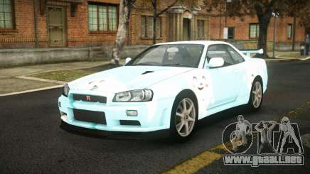 Nissan Skyline R34 Sahunlia S8 para GTA 4