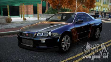 Nissan Skyline R34 Bridy S12 para GTA 4