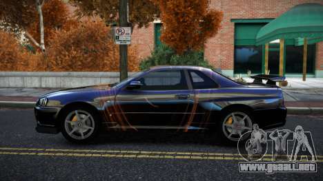 Nissan Skyline R34 Bridy S12 para GTA 4