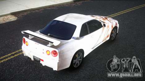 Nissan Skyline R34 Bridy S3 para GTA 4