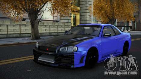 Nissan Skyline R34 Aniz para GTA 4