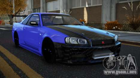 Nissan Skyline R34 Aniz para GTA 4