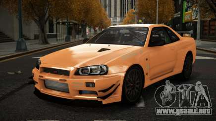 Nissan Skyline R34 Qomafon para GTA 4