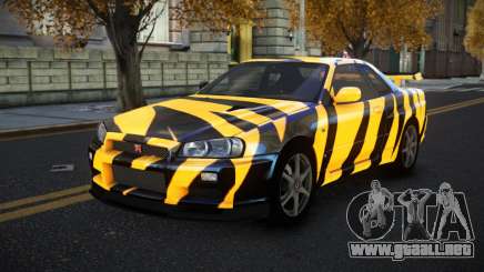 Nissan Skyline R34 Terjam S14 para GTA 4