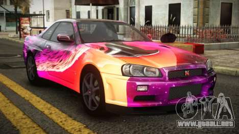 Nissan Skyline R34 Erxah S9 para GTA 4