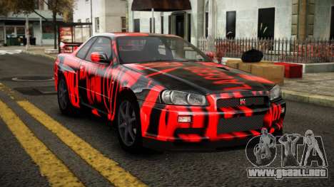 Nissan Skyline R34 Erxah S8 para GTA 4