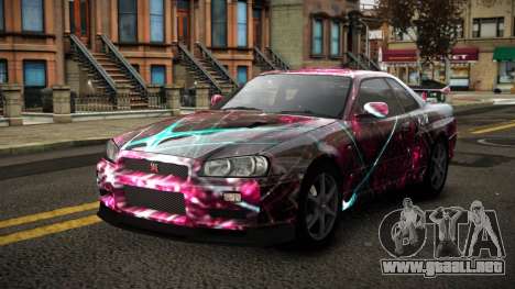 Nissan Skyline R34 Erxah S6 para GTA 4