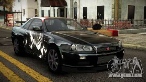 Nissan Skyline R34 Erxah S4 para GTA 4