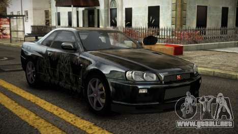 Nissan Skyline R34 Erxah S2 para GTA 4