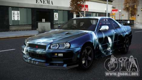 Nissan Skyline R34 Selyn S7 para GTA 4